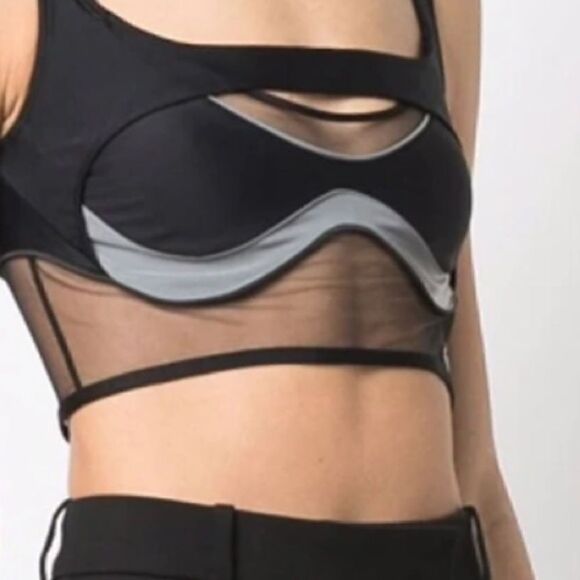 MUGLER panelled cut-out bralette size 40/L NWT $798 - Picture 3 of 11